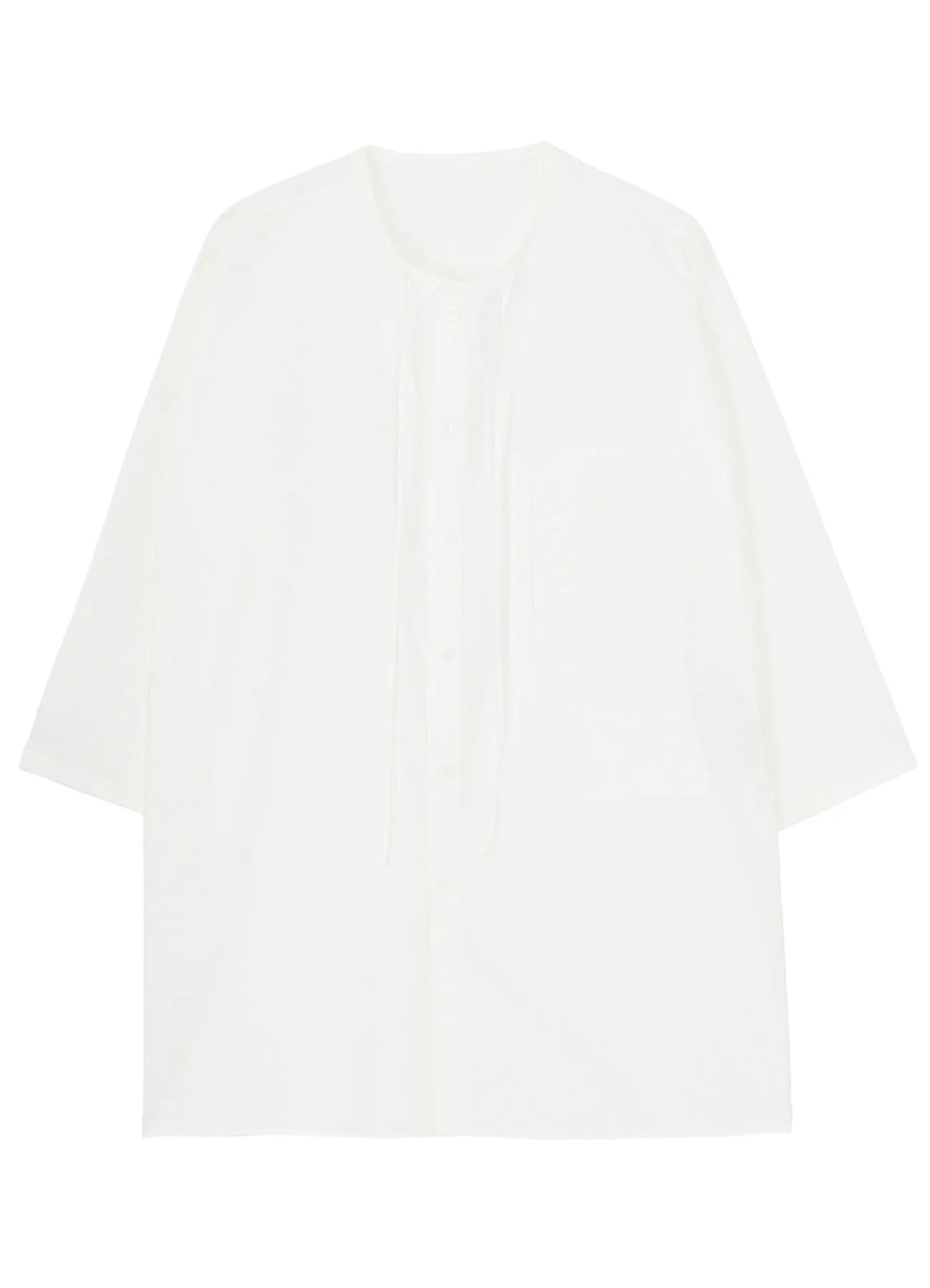 COTTON BROAD GUESSETED STRING COLLAR BLOUSE sold by Yohji Yamamoto product image thumbnail 2
