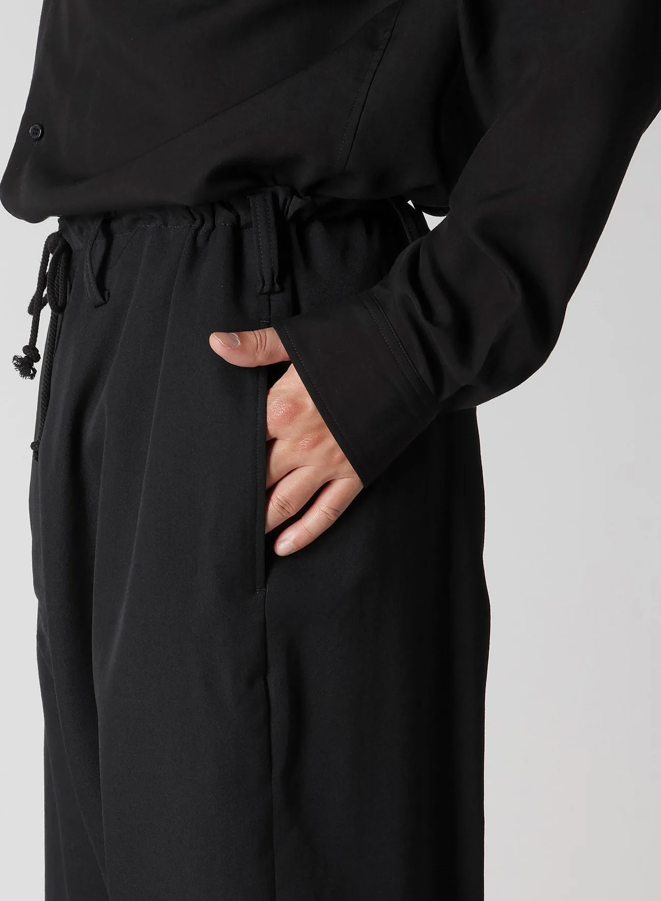 REGULATION GABARDINE STANDARD STRING PANTS sold by Yohji Yamamoto product image thumbnail 4