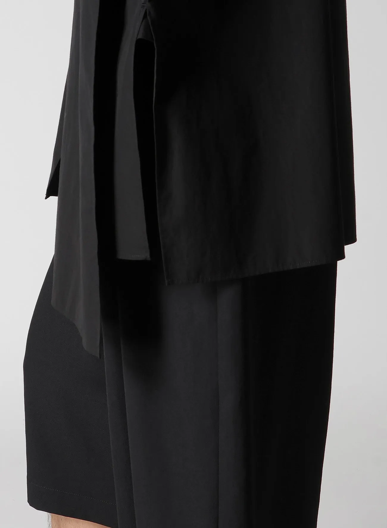 COTTON BROAD GATHER DOUBLE BLOUSE sold by Yohji Yamamoto product image thumbnail 5