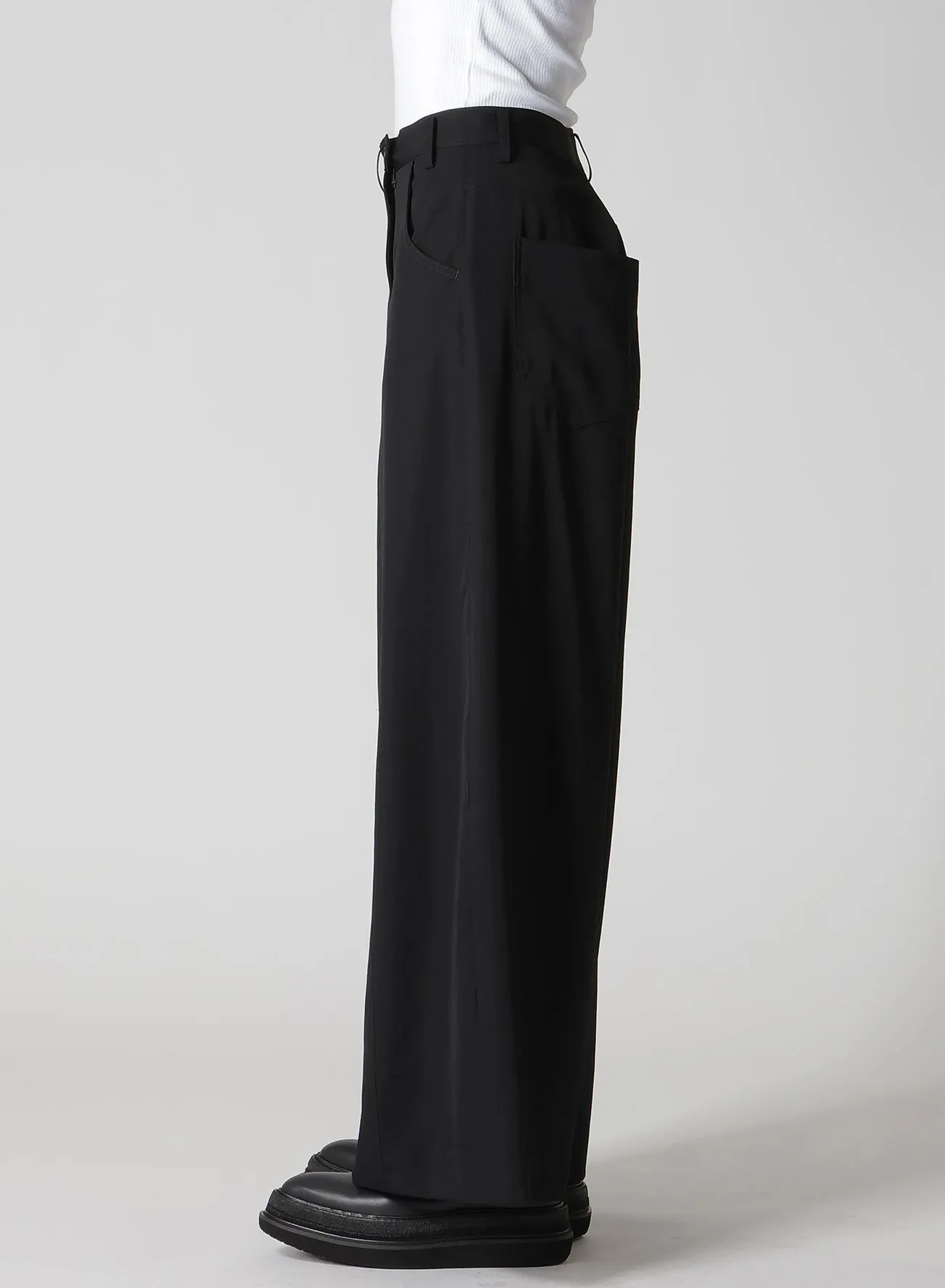 GABARDINE ASYMMETRY BAGGY PANTS sold by Yohji Yamamoto product image thumbnail 4