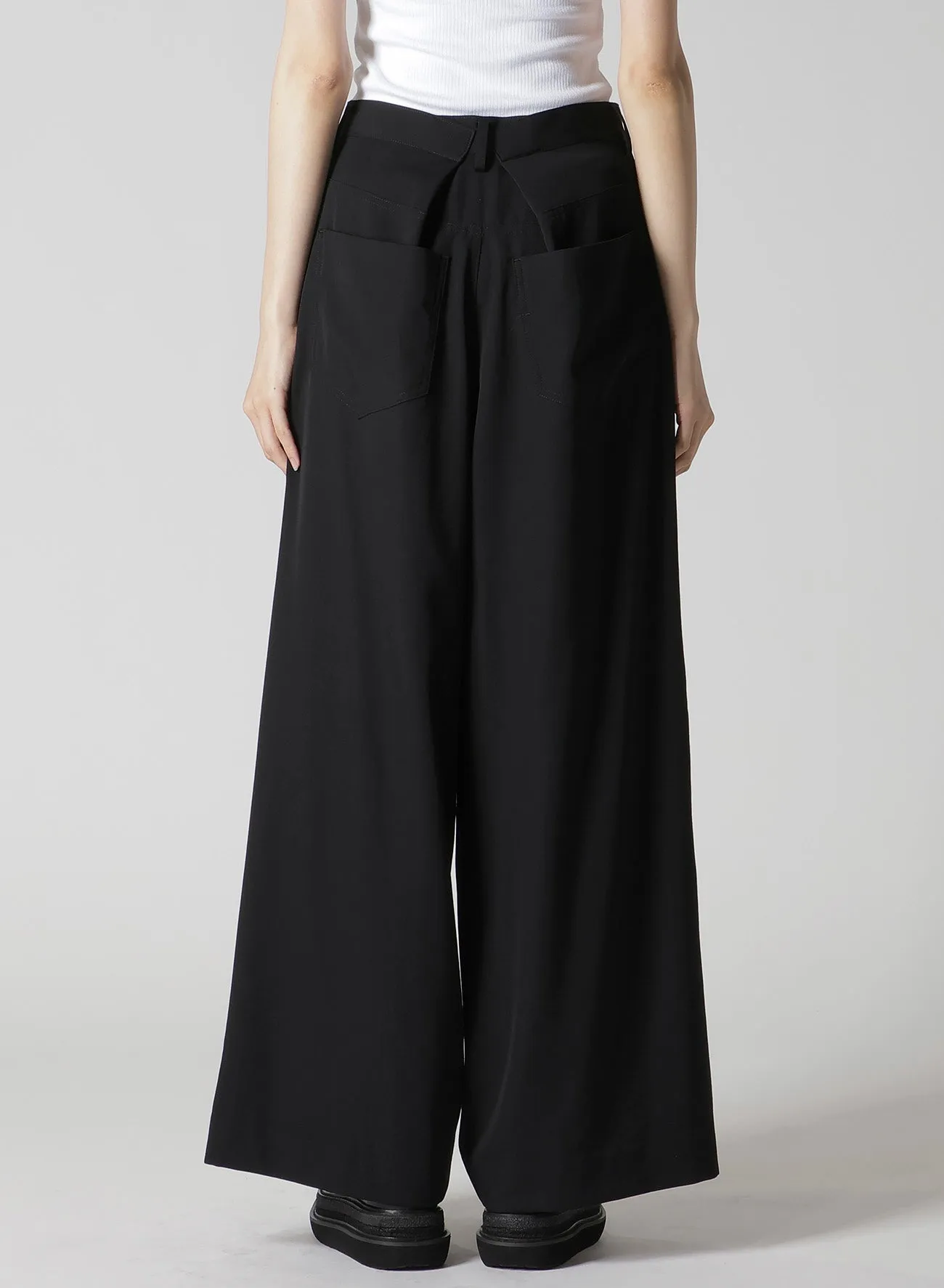 GABARDINE ASYMMETRY BAGGY PANTS sold by Yohji Yamamoto product image thumbnail 5