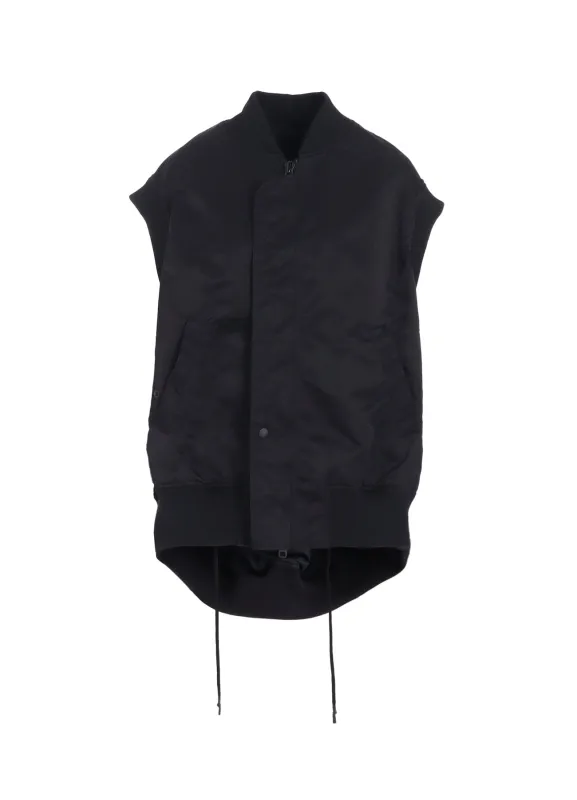 HIGH DENSITY Ny TWILL SLEEVELESS BOMBER JACKET sold by Yohji Yamamoto