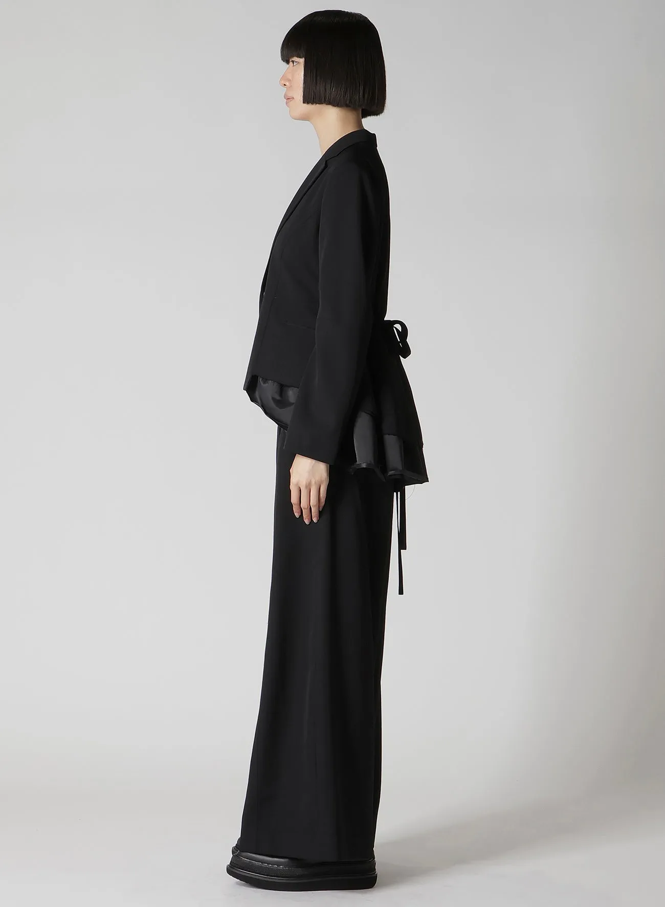 GABARDINE PEPLUM JACKET sold by Yohji Yamamoto product image thumbnail 4