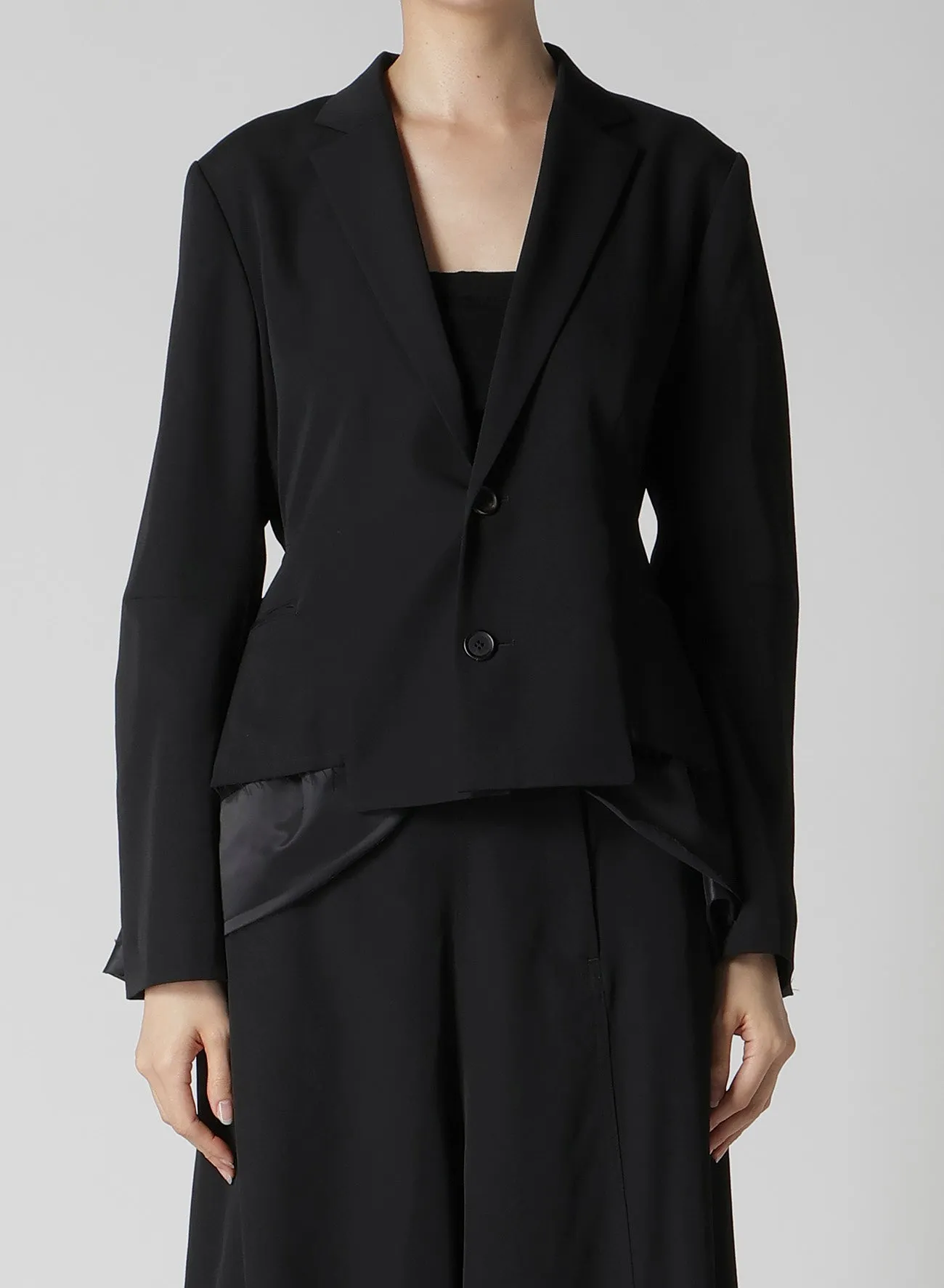 GABARDINE PEPLUM JACKET sold by Yohji Yamamoto product image thumbnail 2