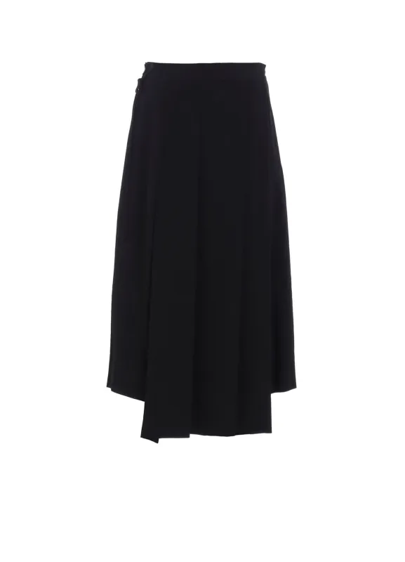 TA/PE CREPE DE CHINE UNBALANCED TUCK SKIRT sold by Yohji Yamamoto