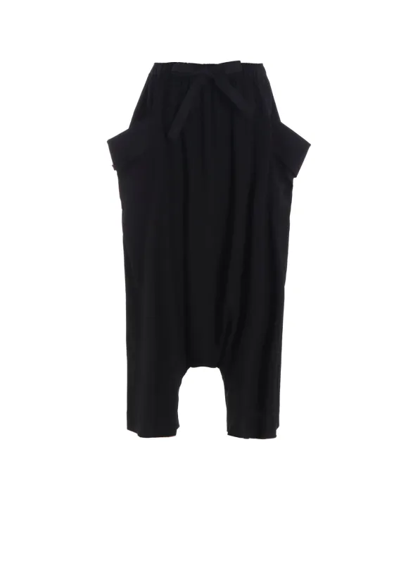 TA/PE CREPE DE CHINE BIG POCKET SAROUEL PANTS sold by Yohji Yamamoto