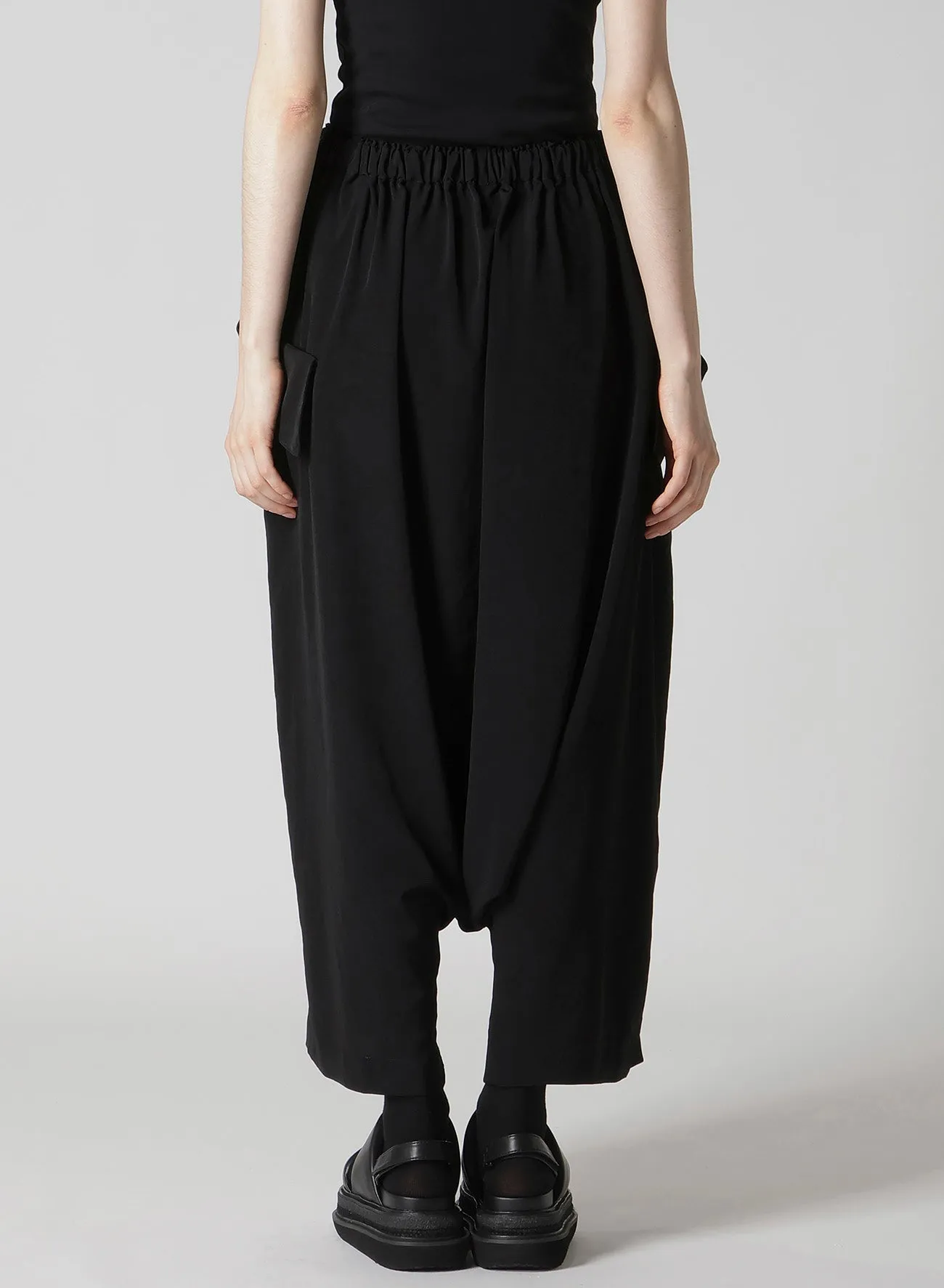 TA/PE CREPE DE CHINE BIG POCKET SAROUEL PANTS sold by Yohji Yamamoto product image thumbnail 5
