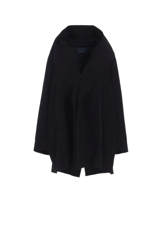 TA/PE CREPE DE CHINE HOODED CAPE COAT sold by Yohji Yamamoto