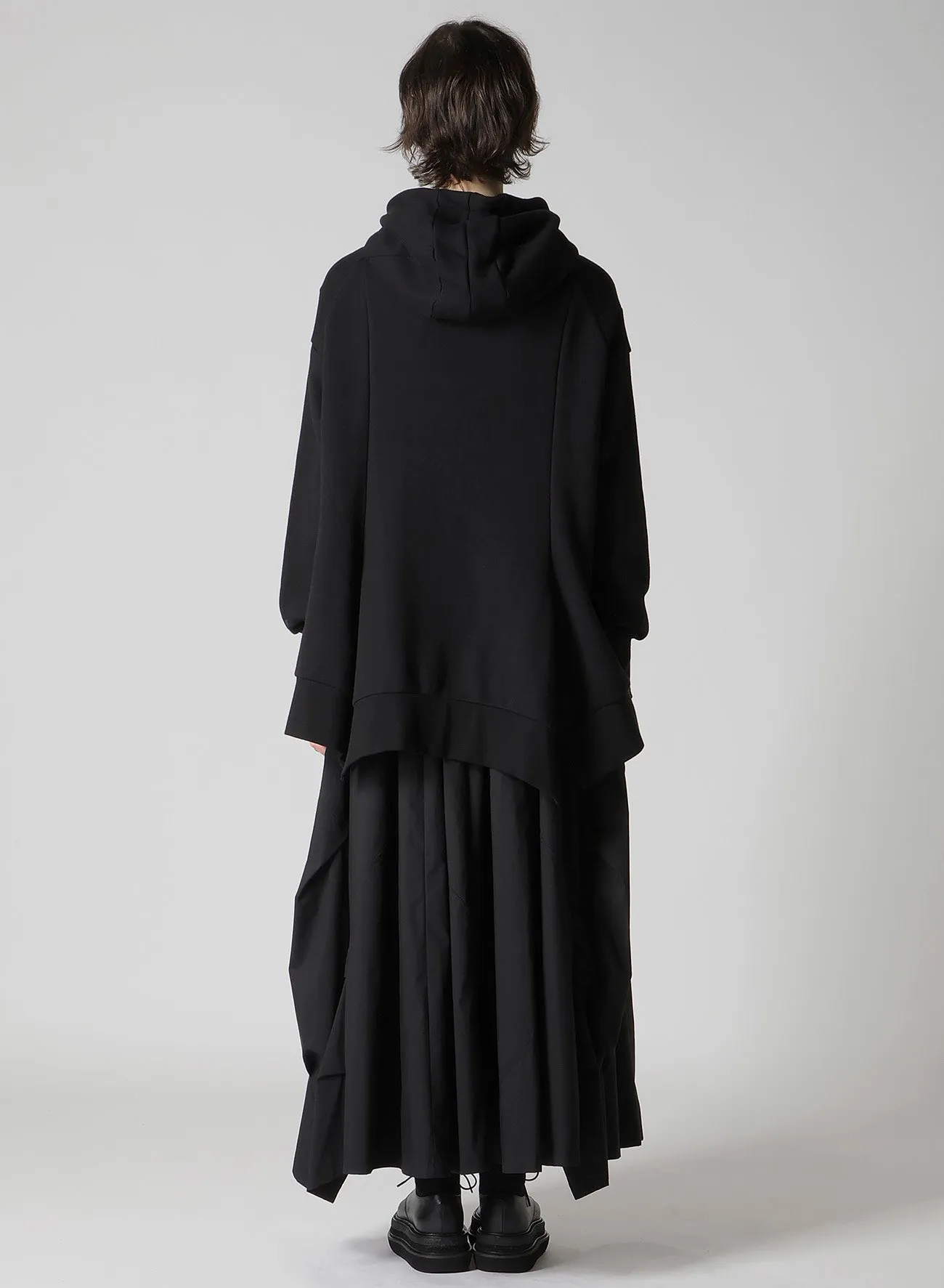Liy/C FRENCH TERRY FLARED HOODIE sold by Yohji Yamamoto product image thumbnail 5