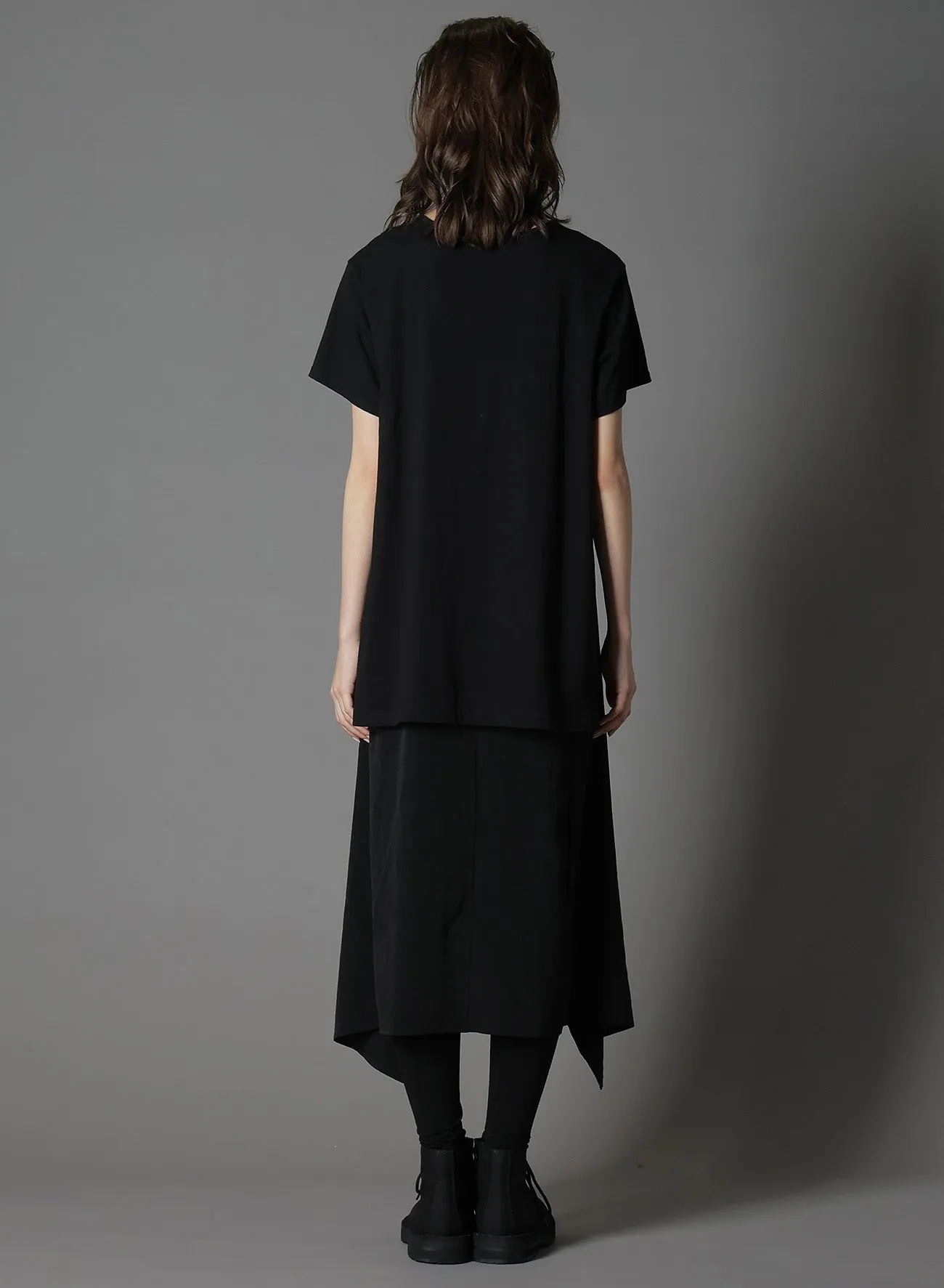 SILICON JERSEY+ CREPE DE CHINE DOCKING T-DRESS sold by Yohji Yamamoto product image thumbnail 5