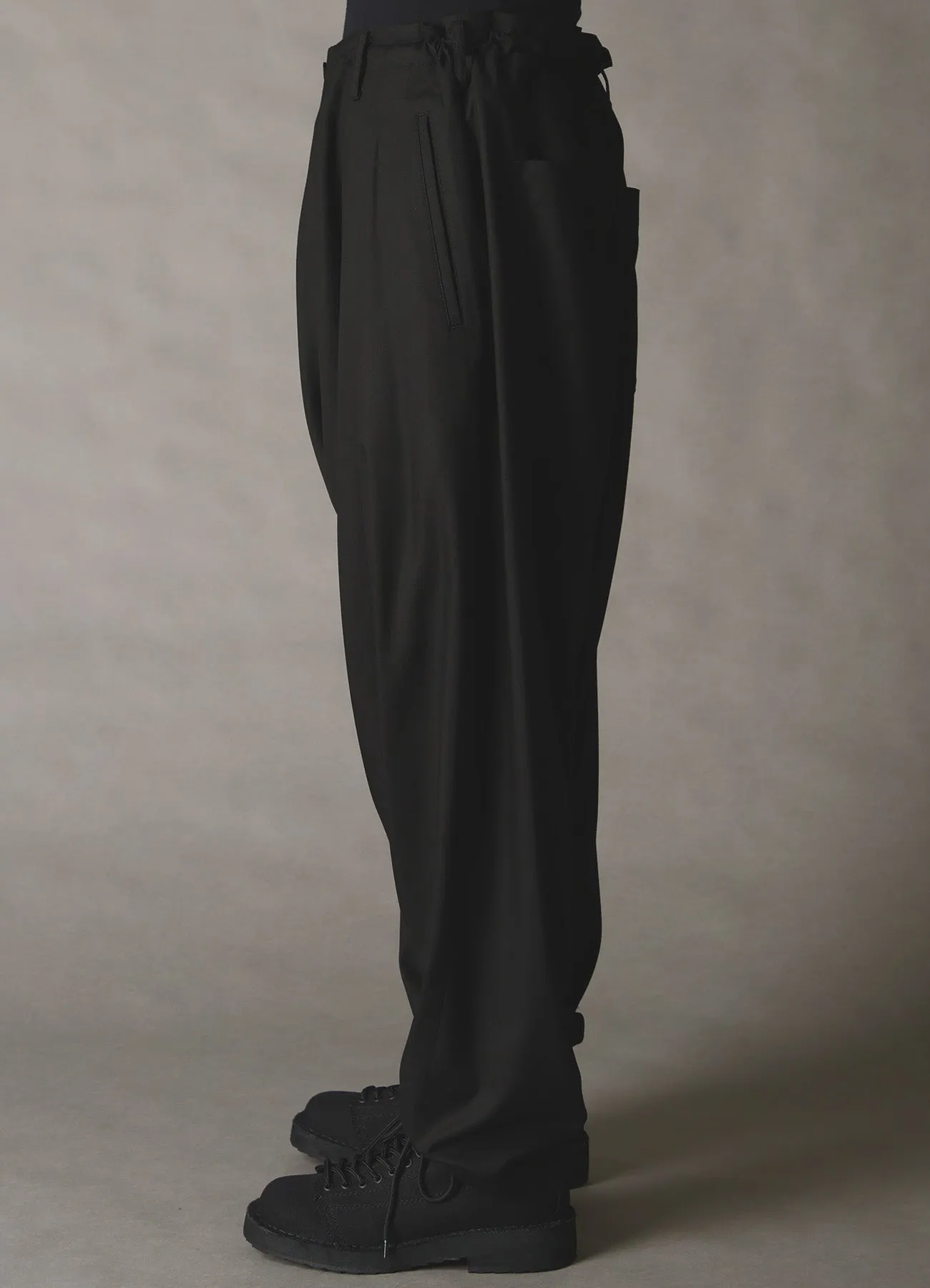 TR TWILL WIDE LEG PANTS sold by Yohji Yamamoto product image thumbnail 3