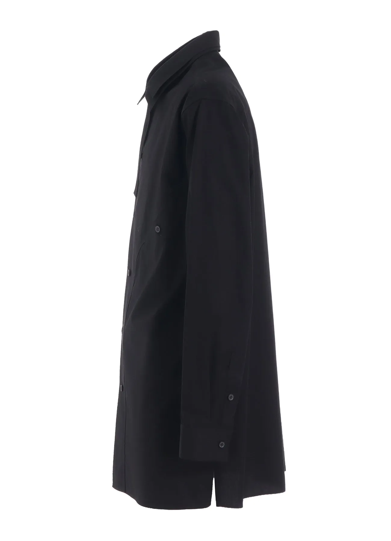 COTTON BROAD CURVED FRONT PANEL SHIRT sold by Yohji Yamamoto product image thumbnail 4
