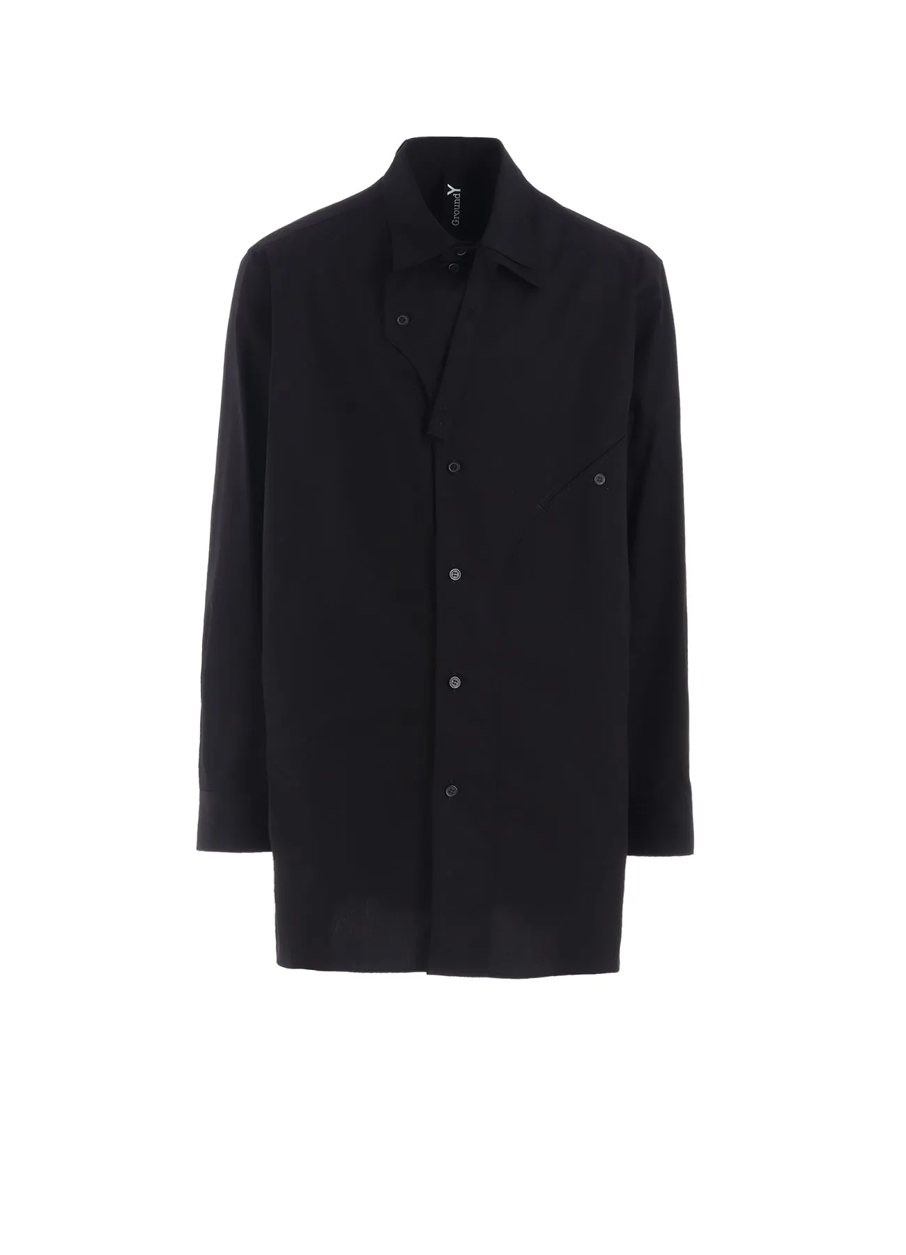 COTTON BROAD CURVED FRONT PANEL SHIRT sold by Yohji Yamamoto
