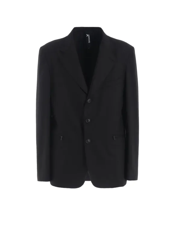 TR TWILL 3-BUTTON ZIP POCKET TAILORED JACKET sold by Yohji Yamamoto