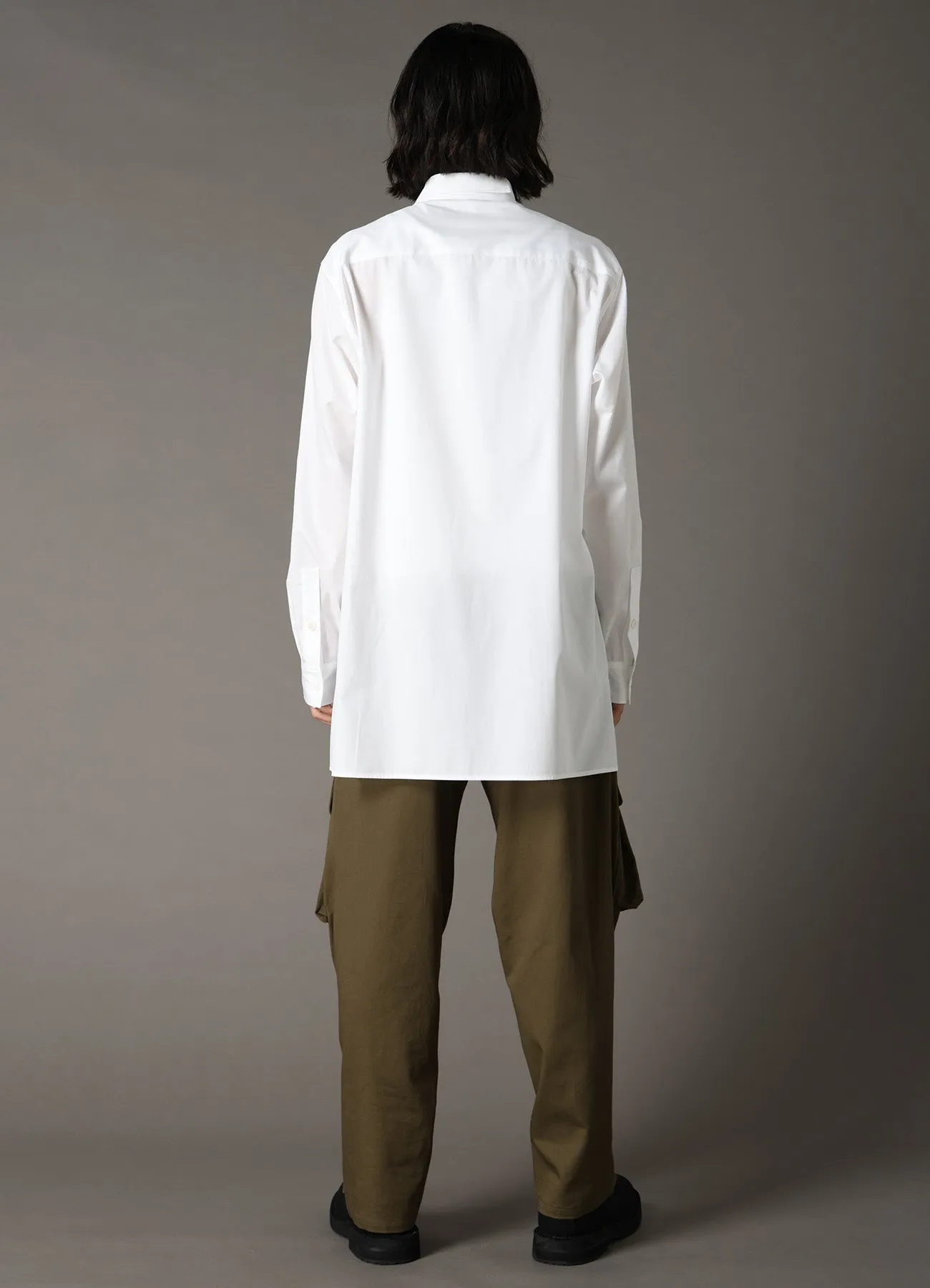 COTTON BROAD CURVED FRONT PANEL SHIRT sold by Yohji Yamamoto product image thumbnail 4