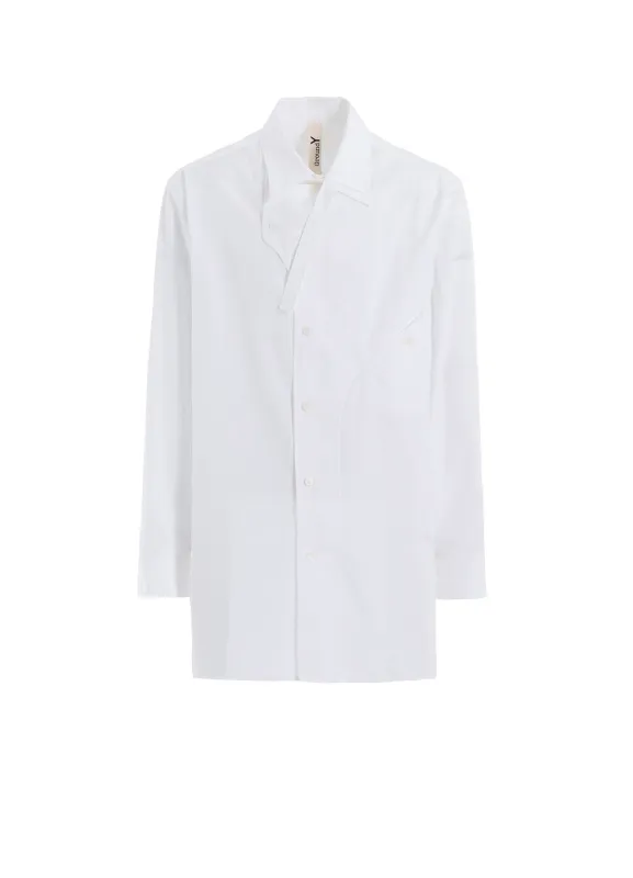 COTTON BROAD CURVED FRONT PANEL SHIRT sold by Yohji Yamamoto