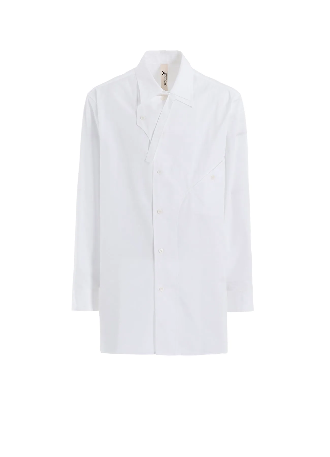 COTTON BROAD CURVED FRONT PANEL SHIRT sold by Yohji Yamamoto