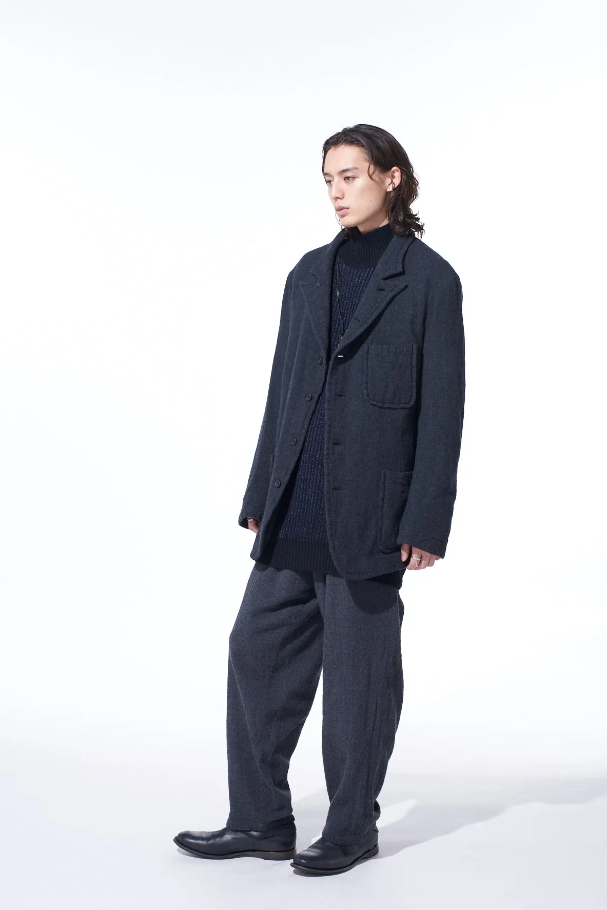 WOOL GAUZE SEMI-PEAKED JACKET sold by Yohji Yamamoto product image thumbnail 3
