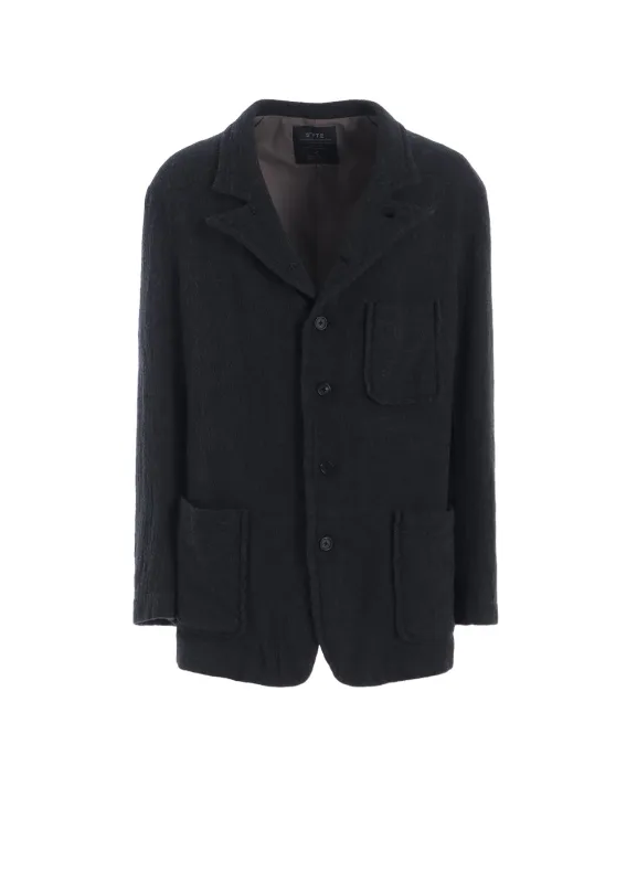 WOOL GAUZE SEMI-PEAKED JACKET sold by Yohji Yamamoto