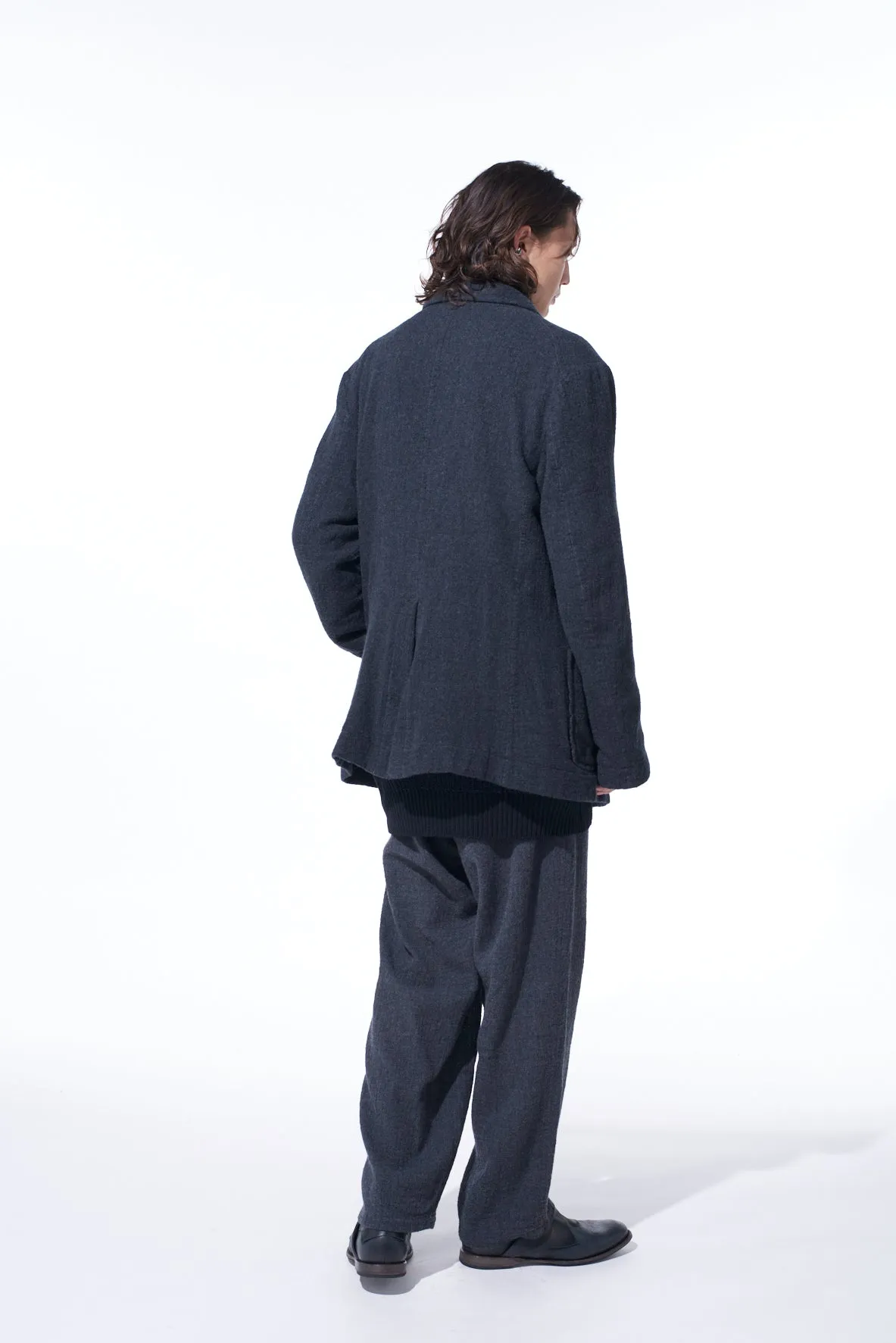 WOOL GAUZE SEMI-PEAKED JACKET sold by Yohji Yamamoto product image thumbnail 4
