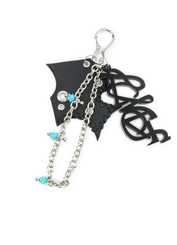 TANNED LEATHER+ ACETATE SPIKED MULTI HOLDER sold by Yohji Yamamoto