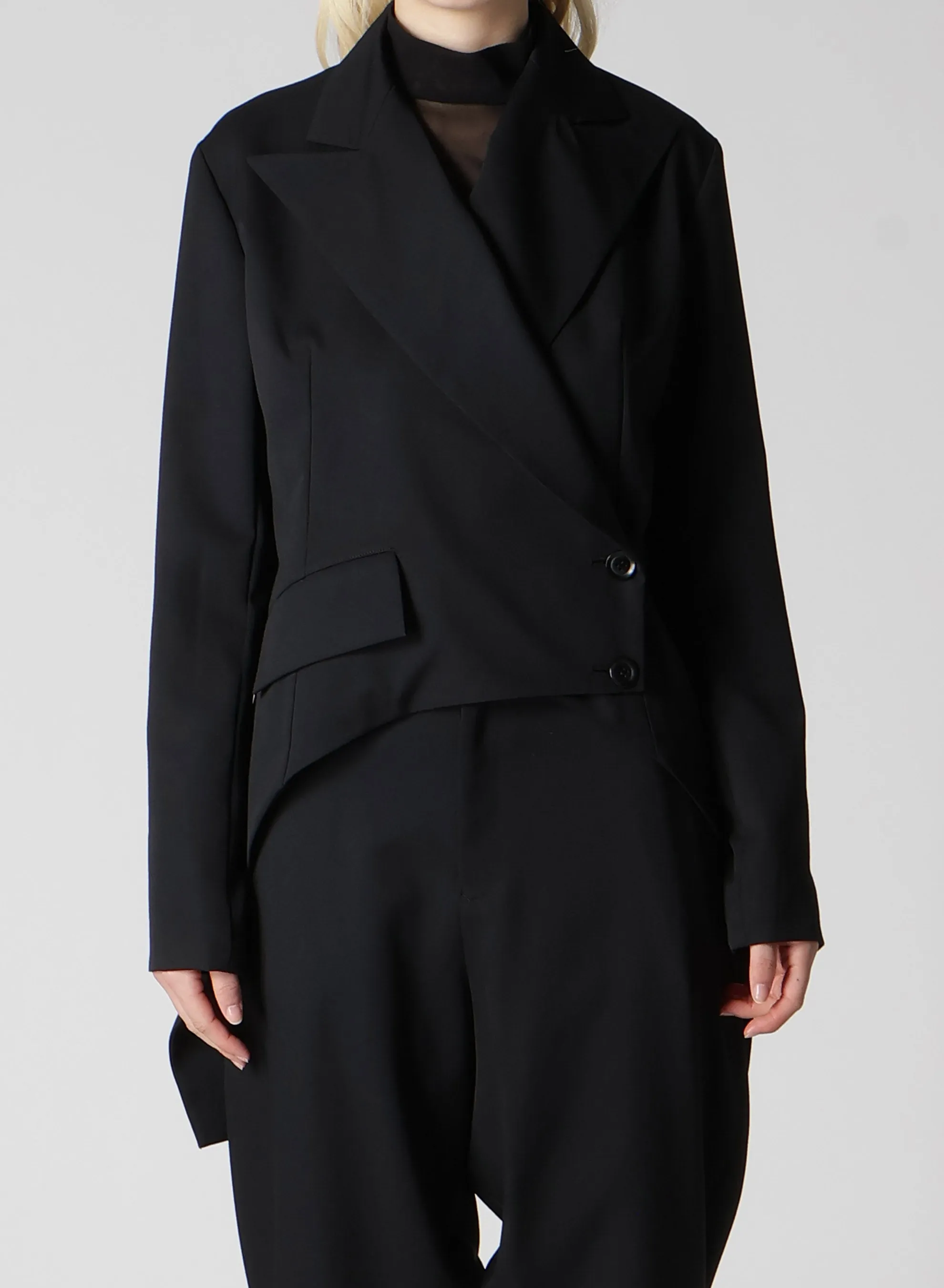 WOOL GABARDINE BACK LONG JACKET sold by Yohji Yamamoto product image thumbnail 5