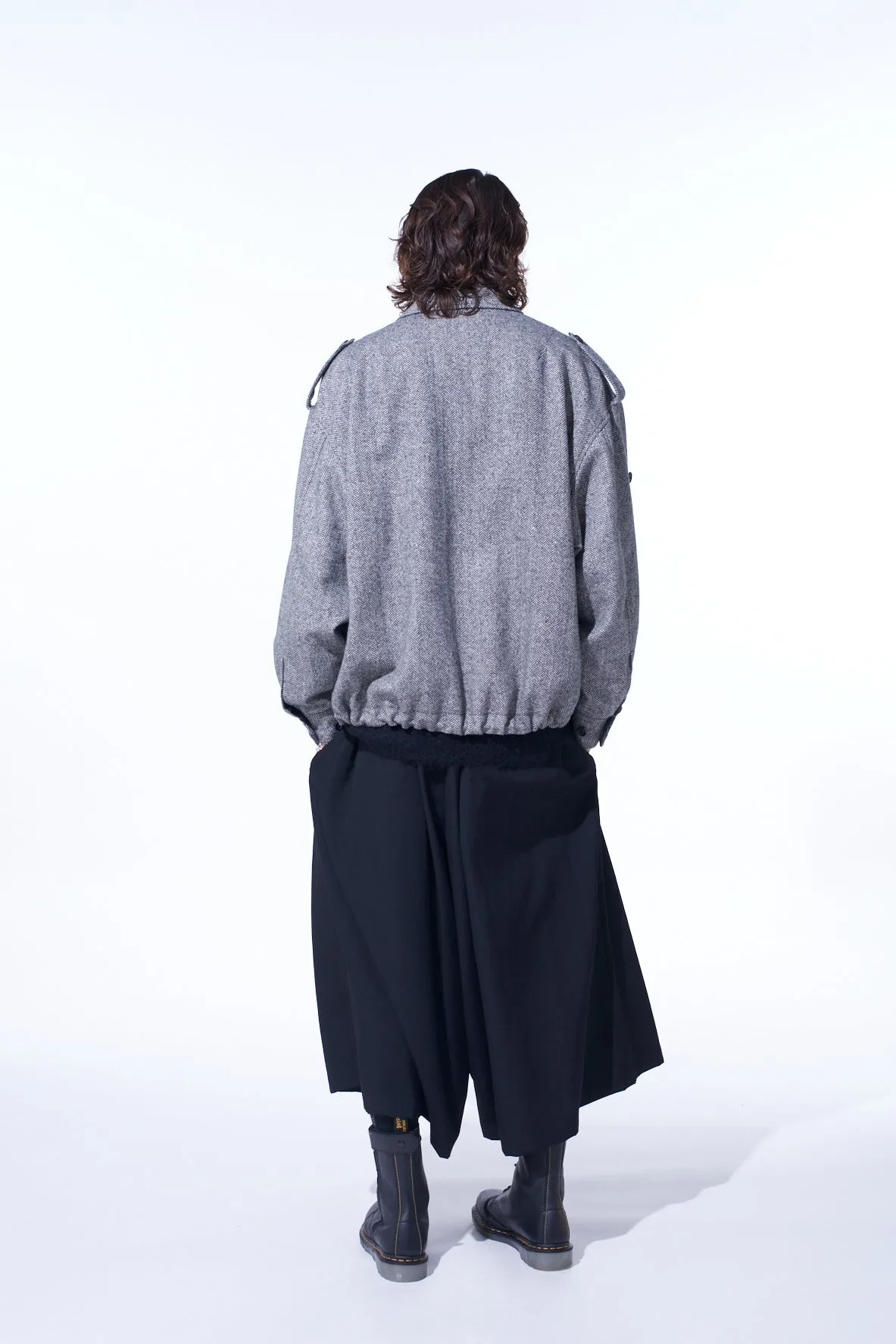 WASHER WOOL GABARDINE CULOTTE PANTS sold by Yohji Yamamoto product image thumbnail 4