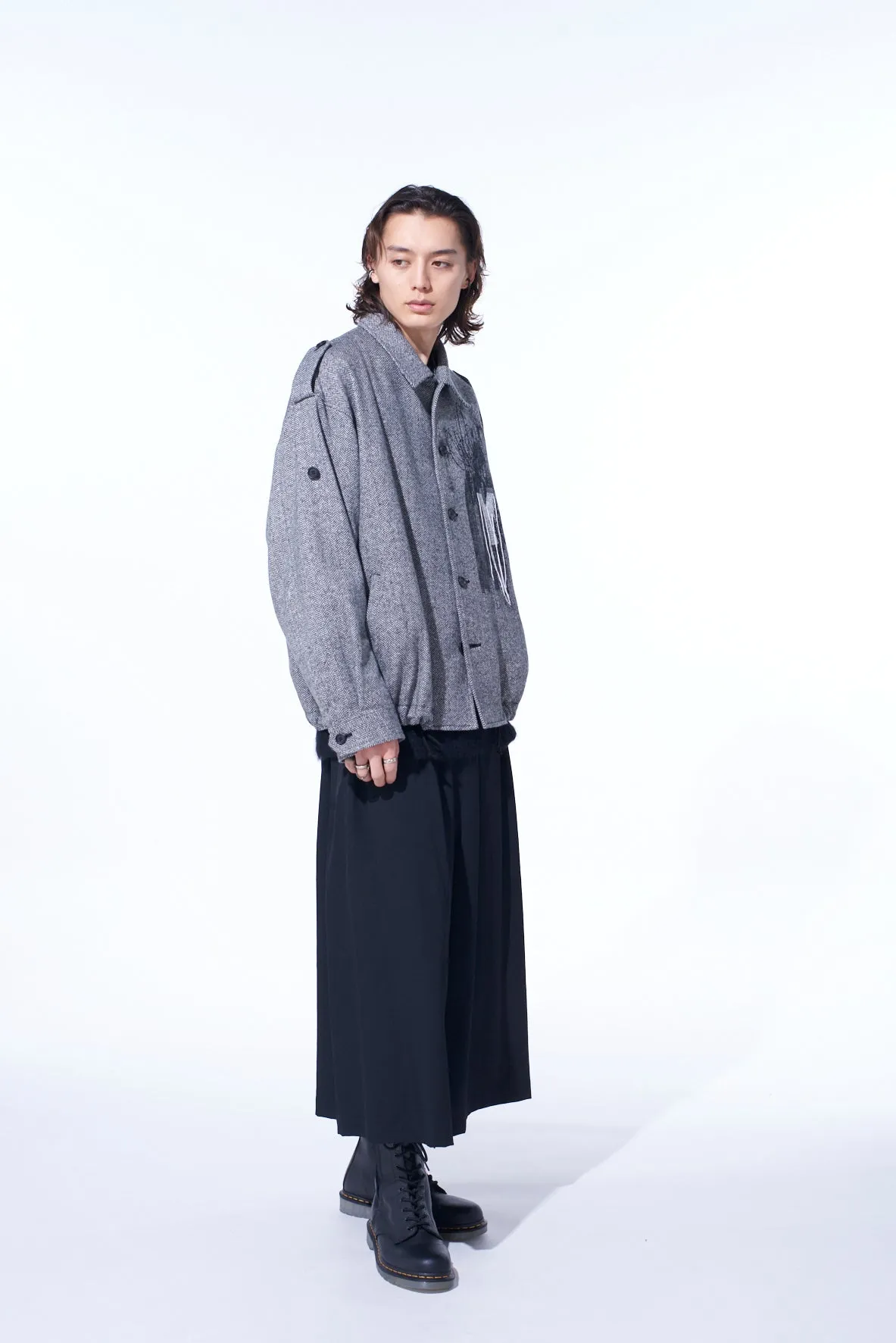 WASHER WOOL GABARDINE CULOTTE PANTS sold by Yohji Yamamoto product image thumbnail 5