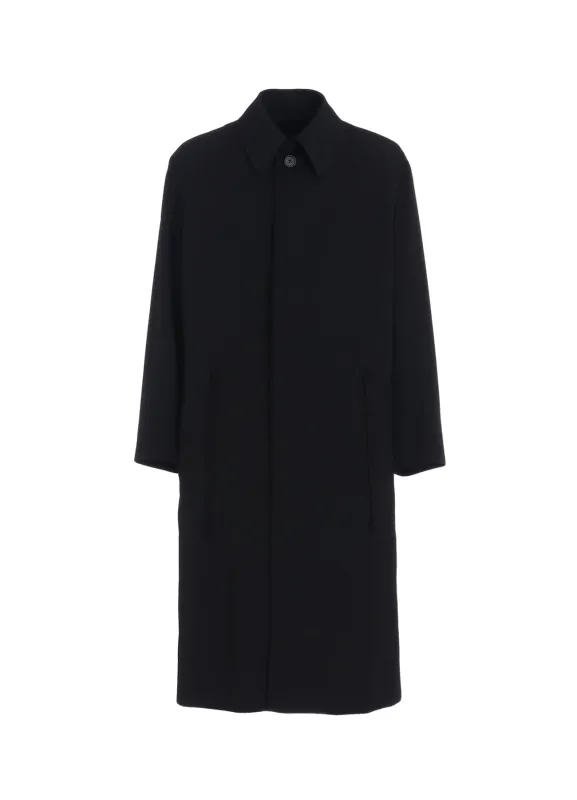 WASHER WOOL GABARDINE STAND COLLAR COAT sold by Yohji Yamamoto