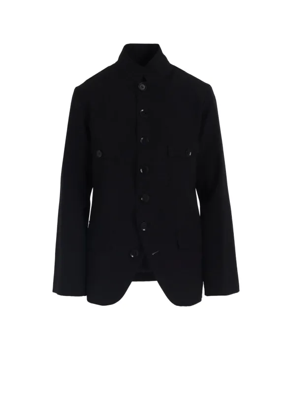 WOOL GABARDINE WOMEN'S STAND COLLAR JACKET sold by Yohji Yamamoto