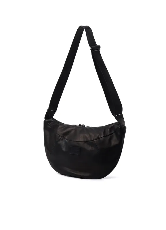 SCRATCH HORSE LEATHER HALF MOON SHOULDER BAG sold by Yohji Yamamoto