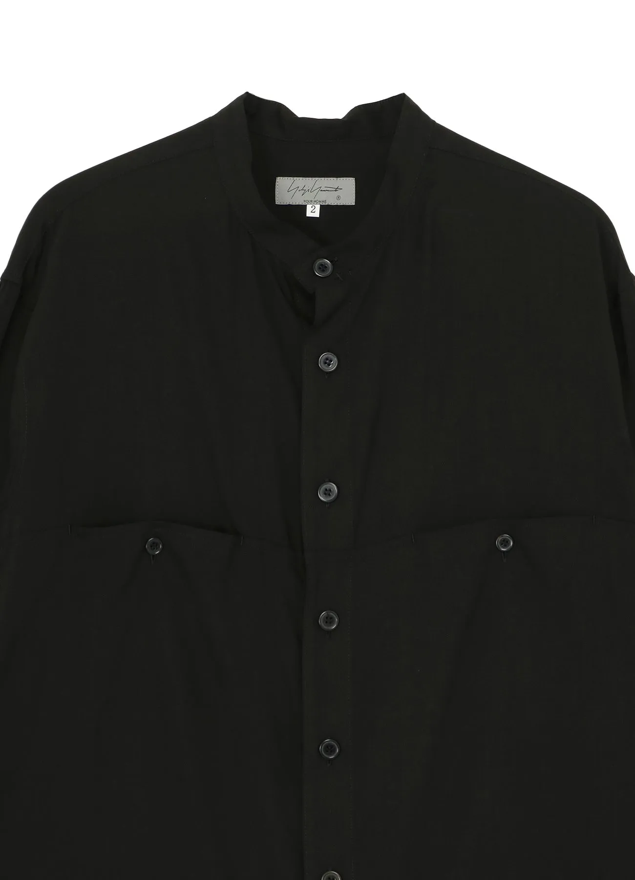 CELLULOSE LAWN STAND COLLAR BLOUSE sold by Yohji Yamamoto product image thumbnail 4
