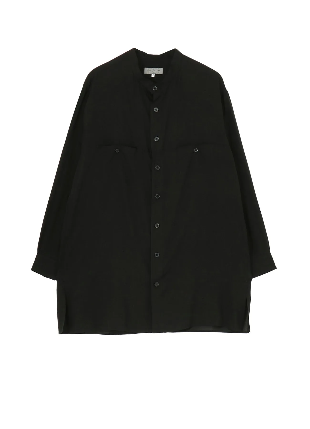 CELLULOSE LAWN STAND COLLAR BLOUSE sold by Yohji Yamamoto