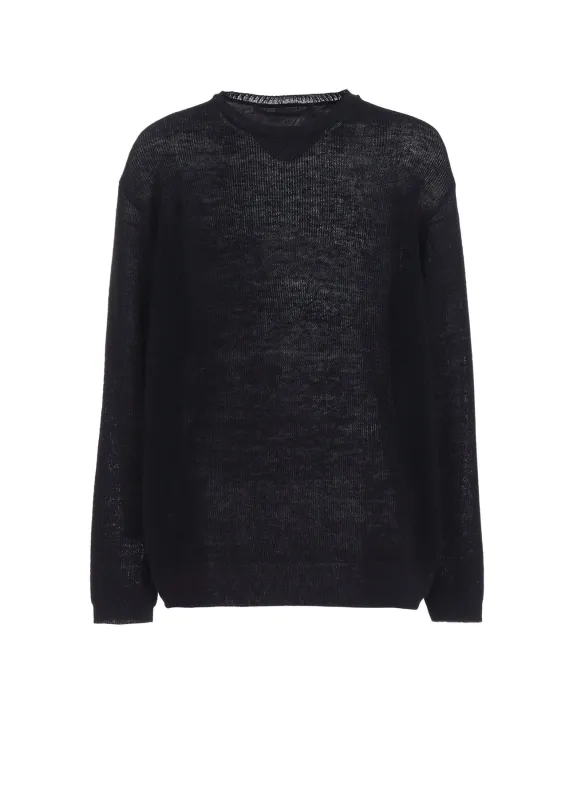 Y's for men BIG LOGO ROUND NECK PULLOVER sold by Yohji Yamamoto