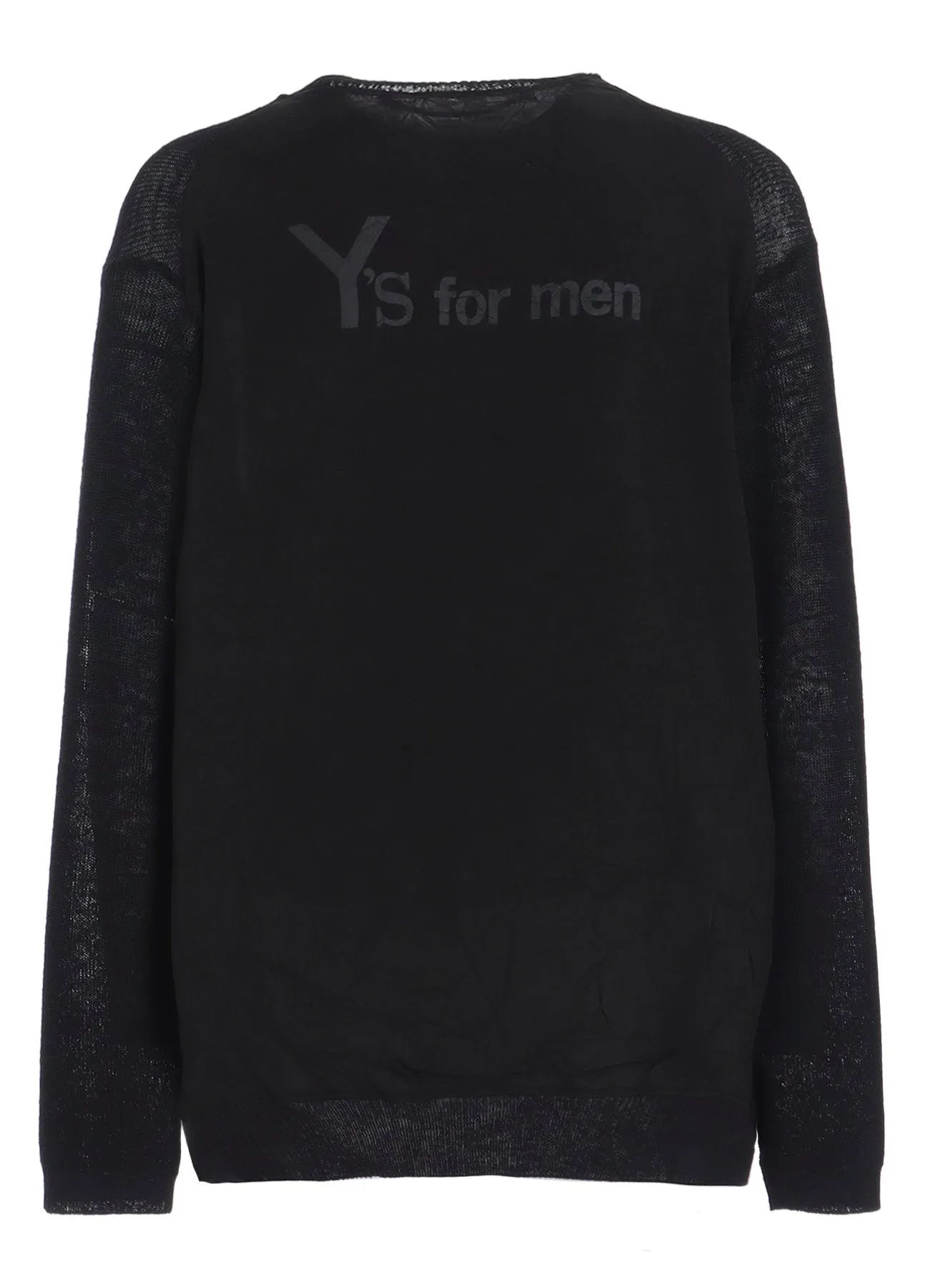 Y's for men BIG LOGO ROUND NECK PULLOVER sold by Yohji Yamamoto product image thumbnail 3