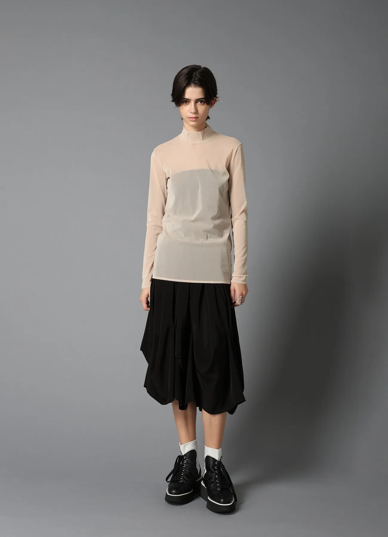 PE TULLE HIGH NECK PULLOVER sold by Yohji Yamamoto product image thumbnail 4