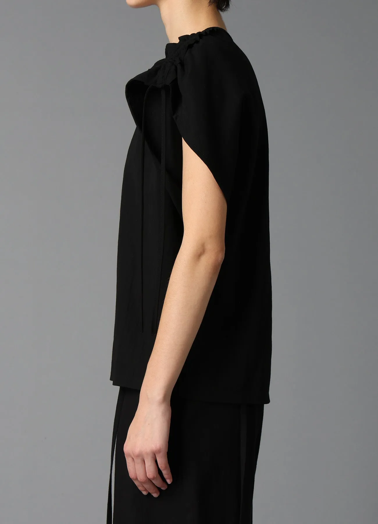 NATURAL SMOOTH SHOULDER GATHER TEE sold by Yohji Yamamoto product image thumbnail 5