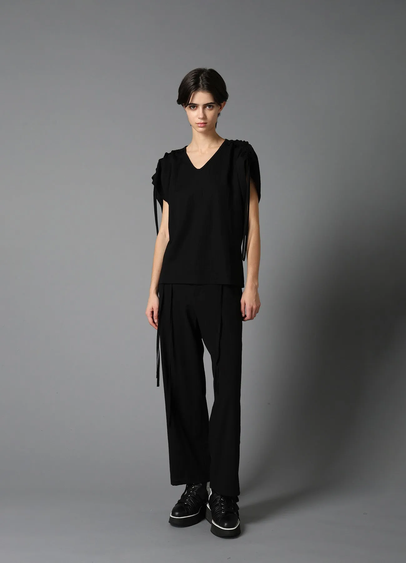 NATURAL SMOOTH SHOULDER GATHER TEE sold by Yohji Yamamoto product image thumbnail 4