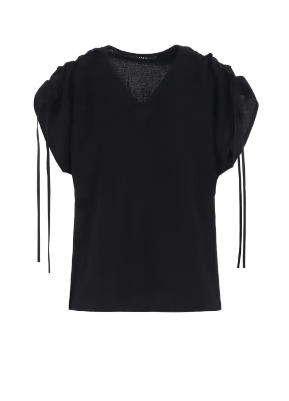 NATURAL SMOOTH SHOULDER GATHER TEE sold by Yohji Yamamoto