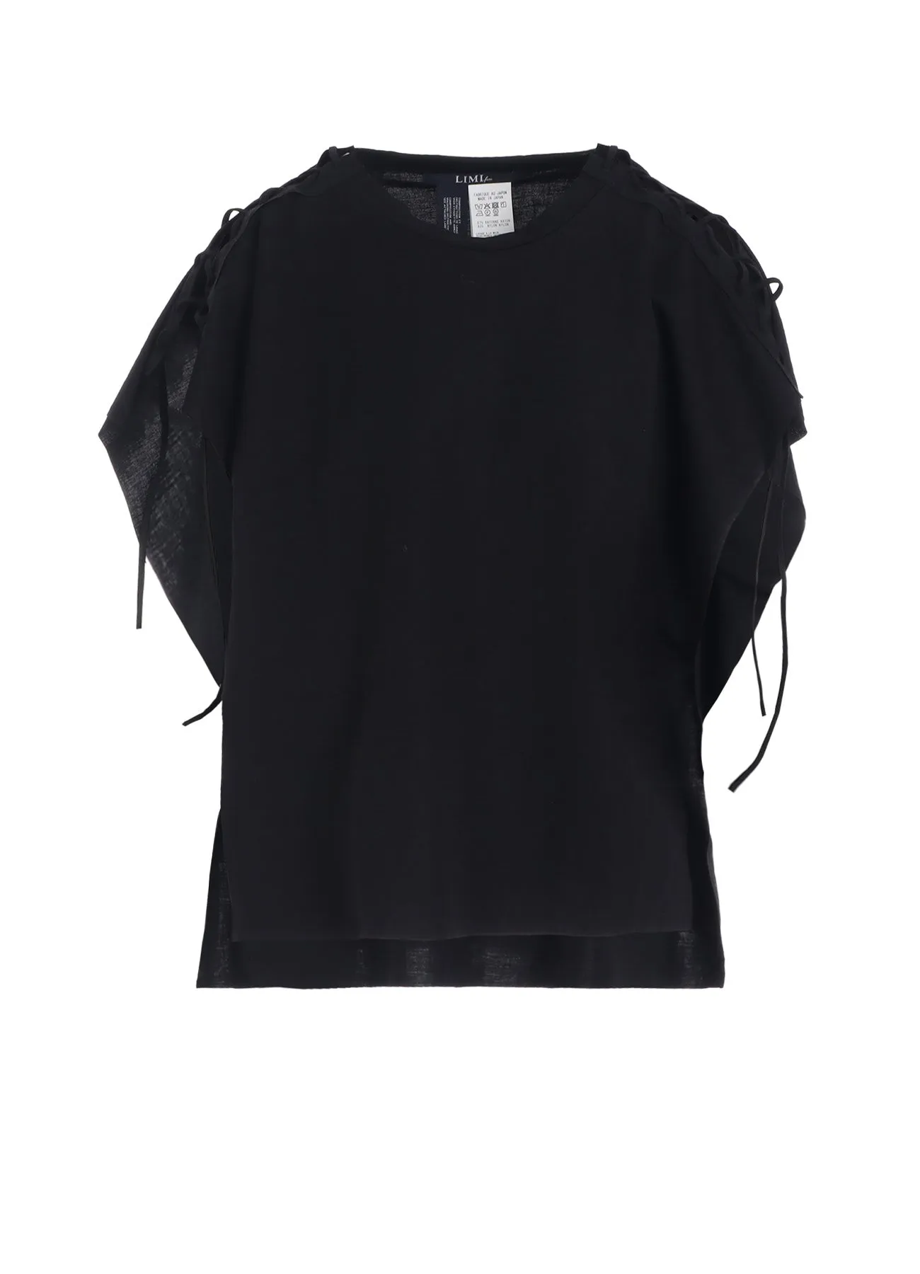 NATURAL SMOOTH LACE UP SQUARE TEE sold by Yohji Yamamoto