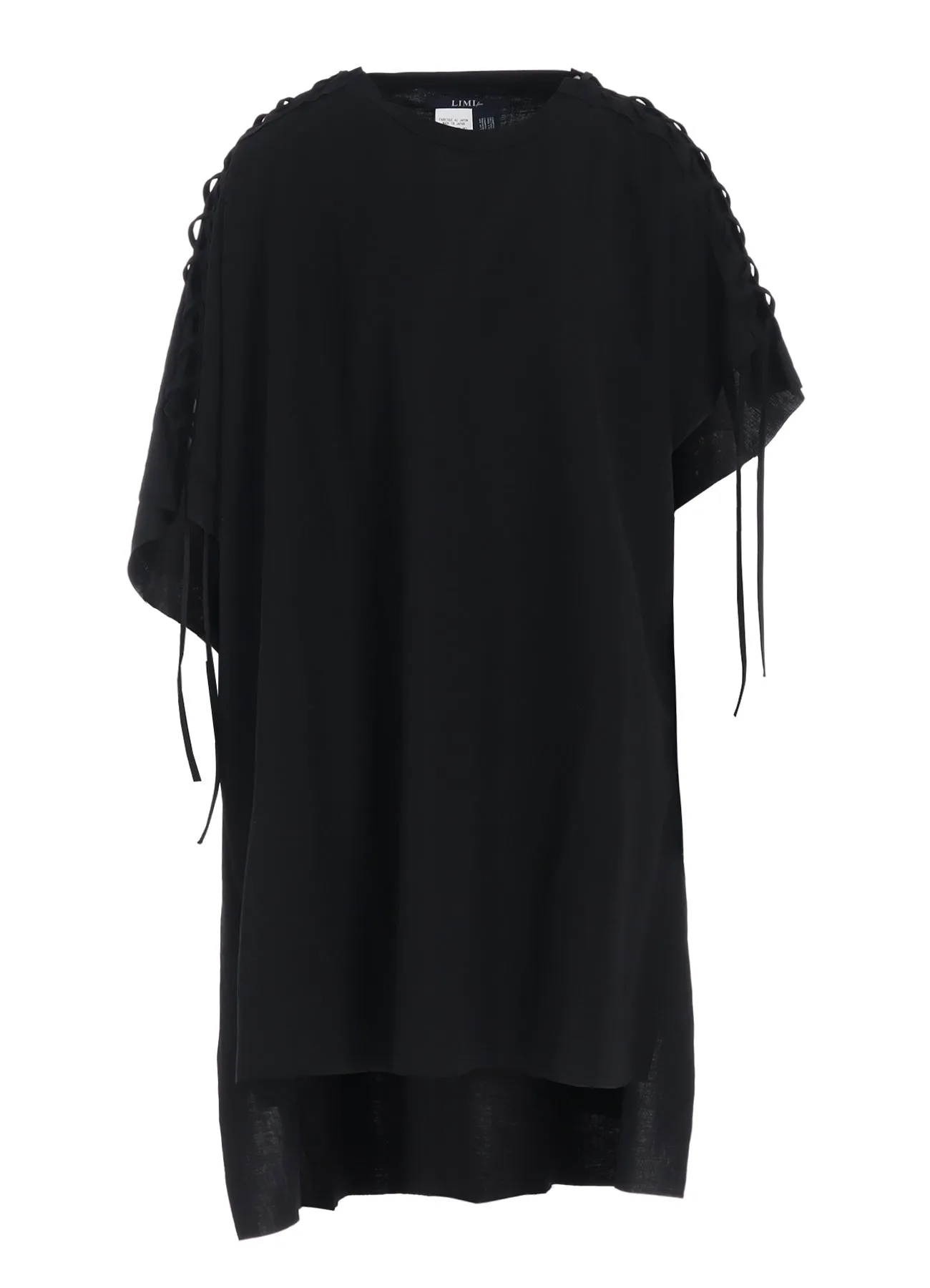 NATURAL SMOOTH LACE UP ASYMMETRIC TEE sold by Yohji Yamamoto product image thumbnail 2