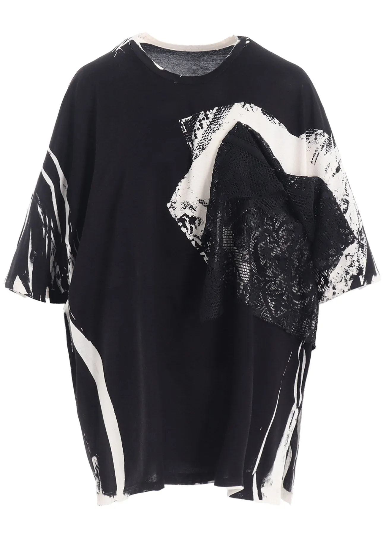 COTTON LACE/PRINT BIG POCKET PULLOVER sold by Yohji Yamamoto product image thumbnail 2