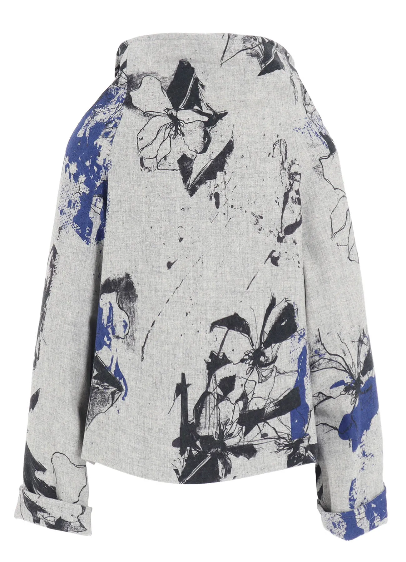 WOOL FLOWER PRINT WRAP COAT sold by Yohji Yamamoto product image thumbnail 4