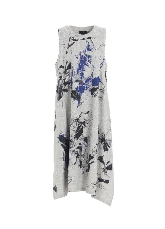 WOOL FLOWER PRINT DRESS sold by Yohji Yamamoto