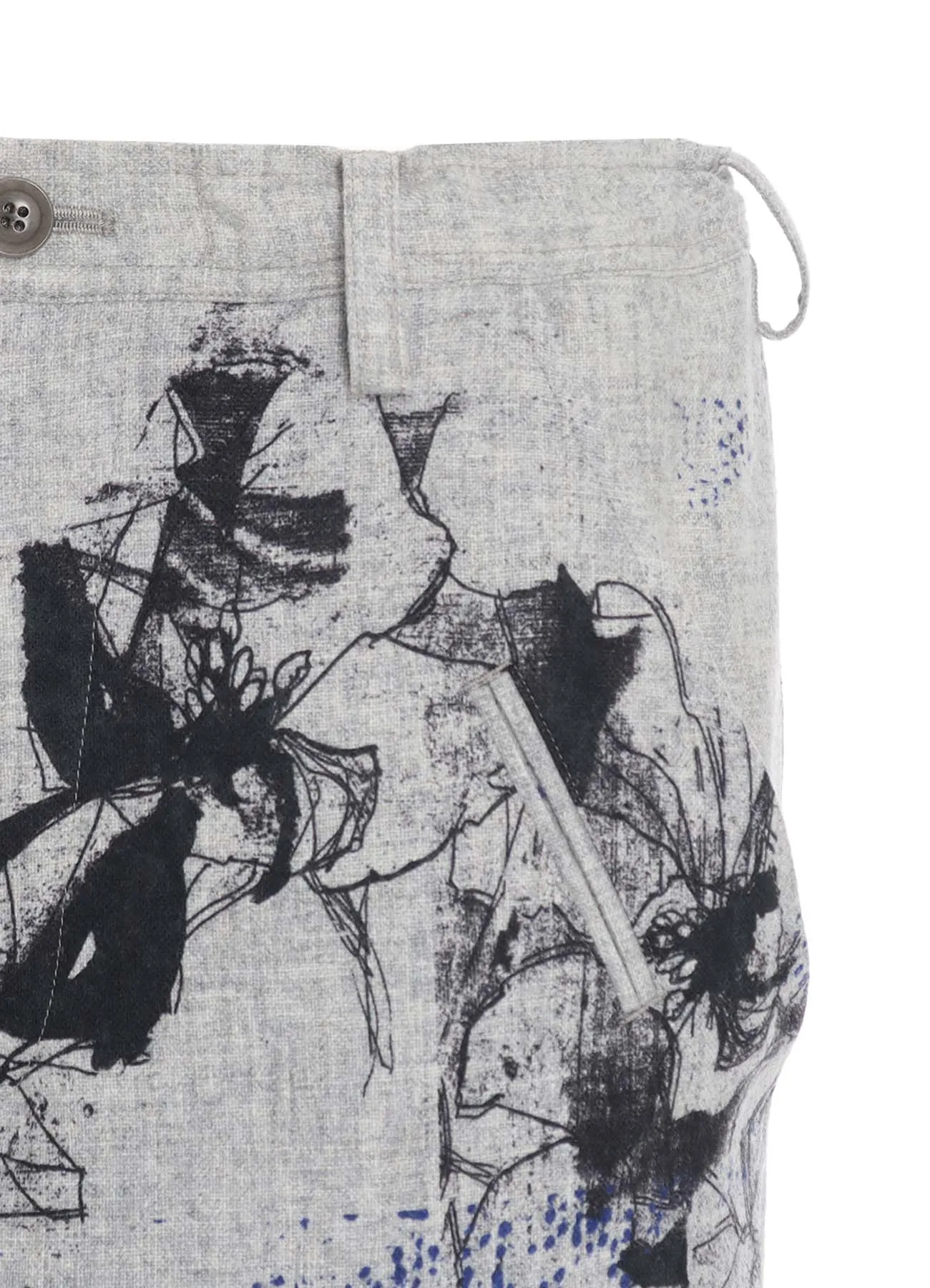 WOOL FLOWER PRINT PANTS sold by Yohji Yamamoto product image thumbnail 5