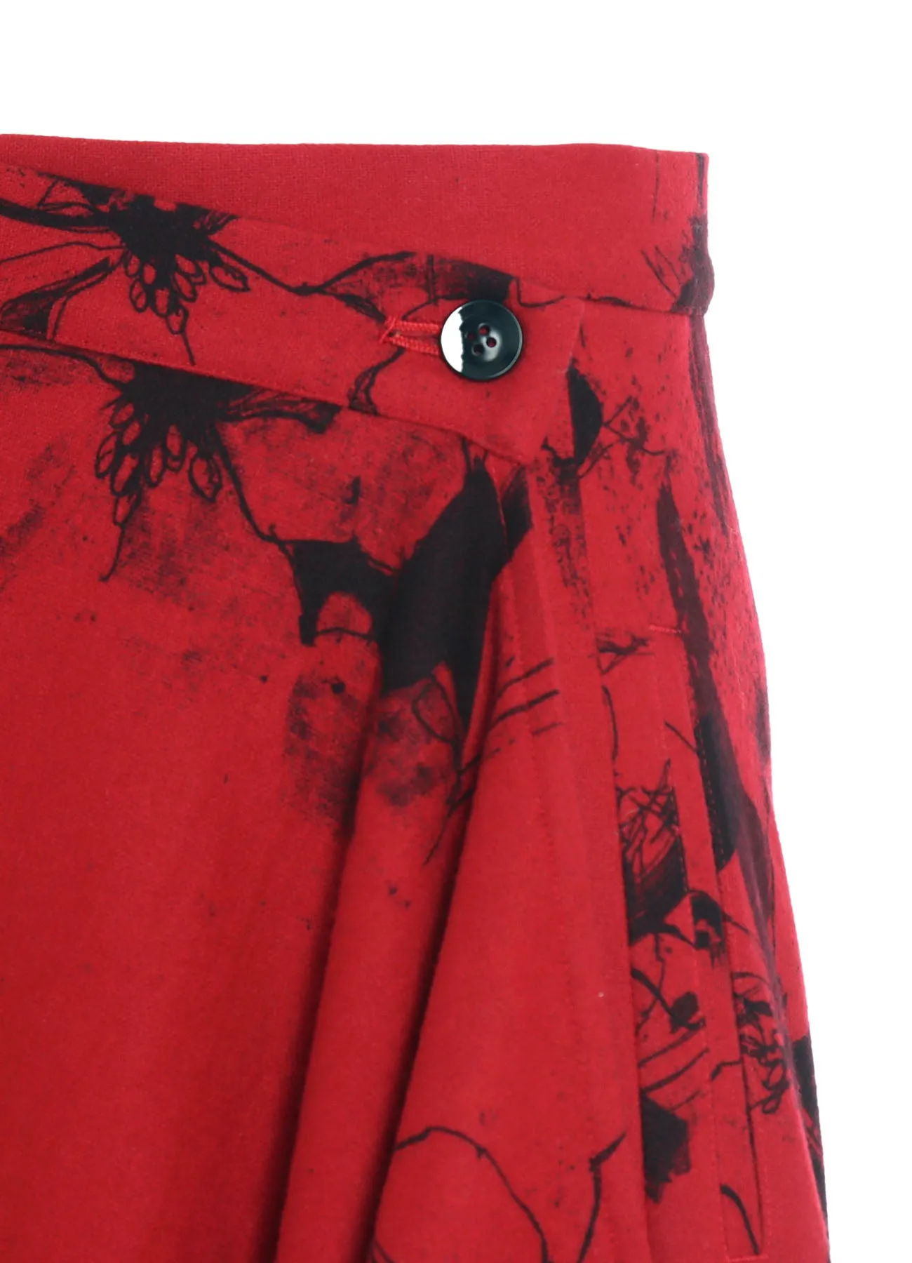 WOOL FLOWER PRINT SKIRT sold by Yohji Yamamoto product image thumbnail 5