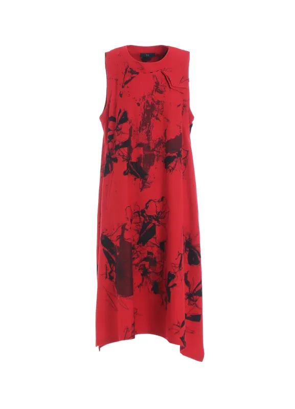 WOOL FLOWER PRINT DRESS sold by Yohji Yamamoto