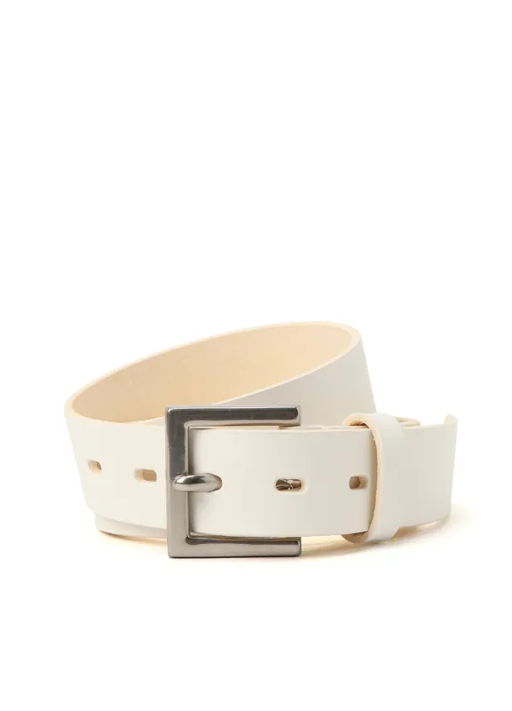 CHROMEXCEL LEATHER PLAIN WHITE BELT made by Yohji Yamamoto
