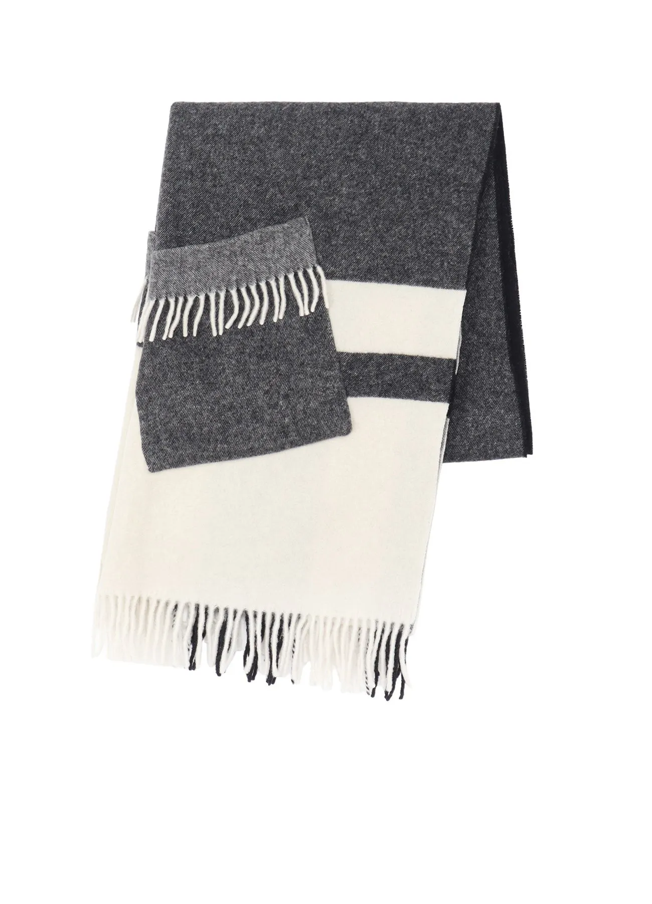 FULLING WOOL PLAID SHAWL sold by Yohji Yamamoto