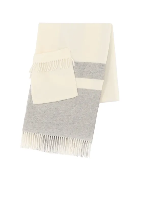 FULLING WOOL PLAID SHAWL sold by Yohji Yamamoto